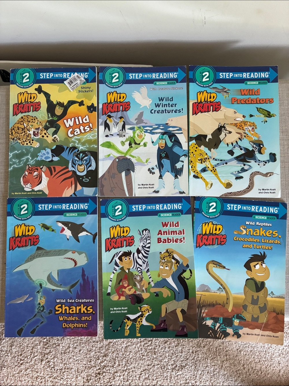 Wild Kratts!! Step into Reading Level 2 Book Set - Blue Covers